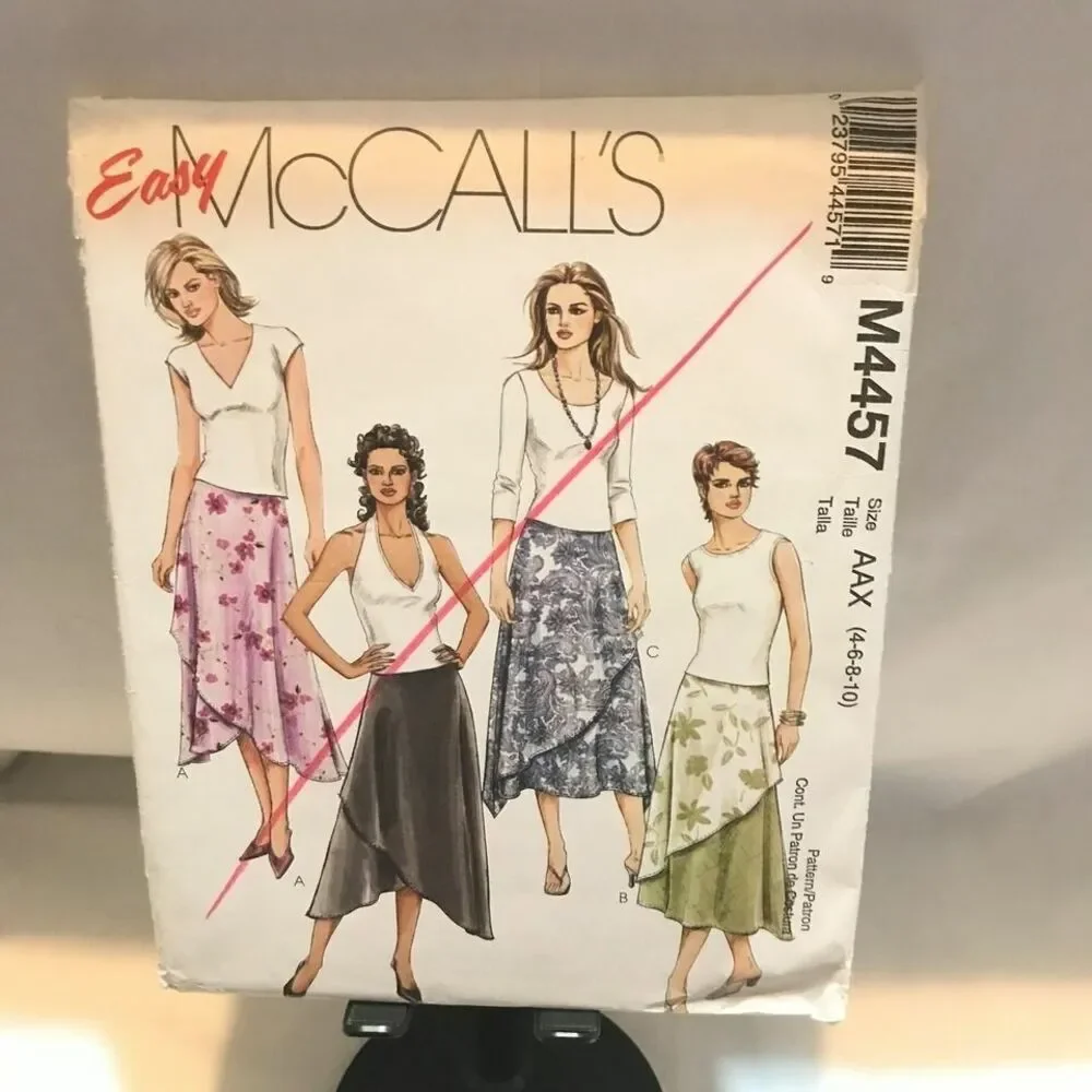 #M4457 McCalls skirt sewing pattern size 4-10